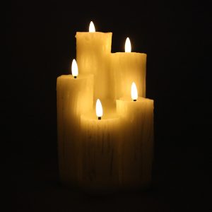 Flickabrights 5 Piece Melted Edge Wax Candles - Image 2