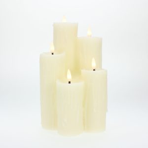 Flickabrights 5 Piece Melted Edge Wax Candles