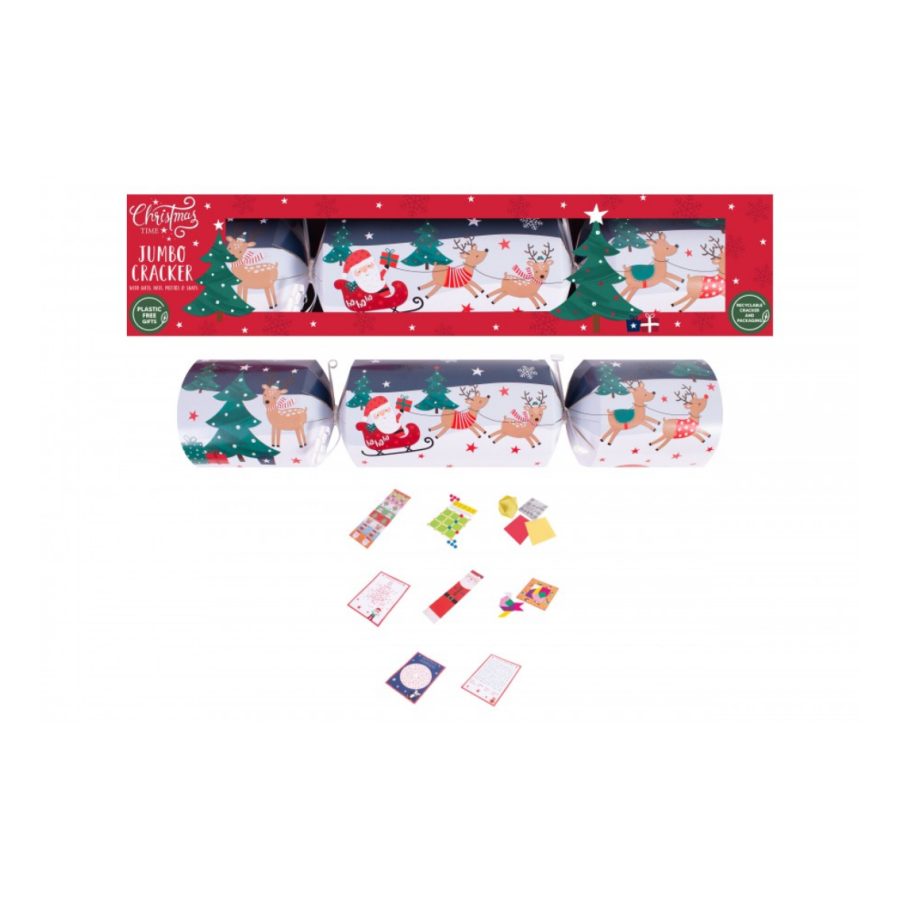 Santa & Sleigh Jumbo Christmas Cracker - Image 2