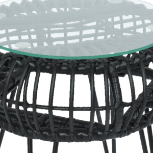 Lisbon Black Rattan Nest Coffee Table - Image 2