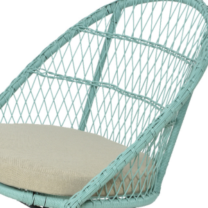 Lisbon Polyester Rope Rocking Chair in Mint - Image 2