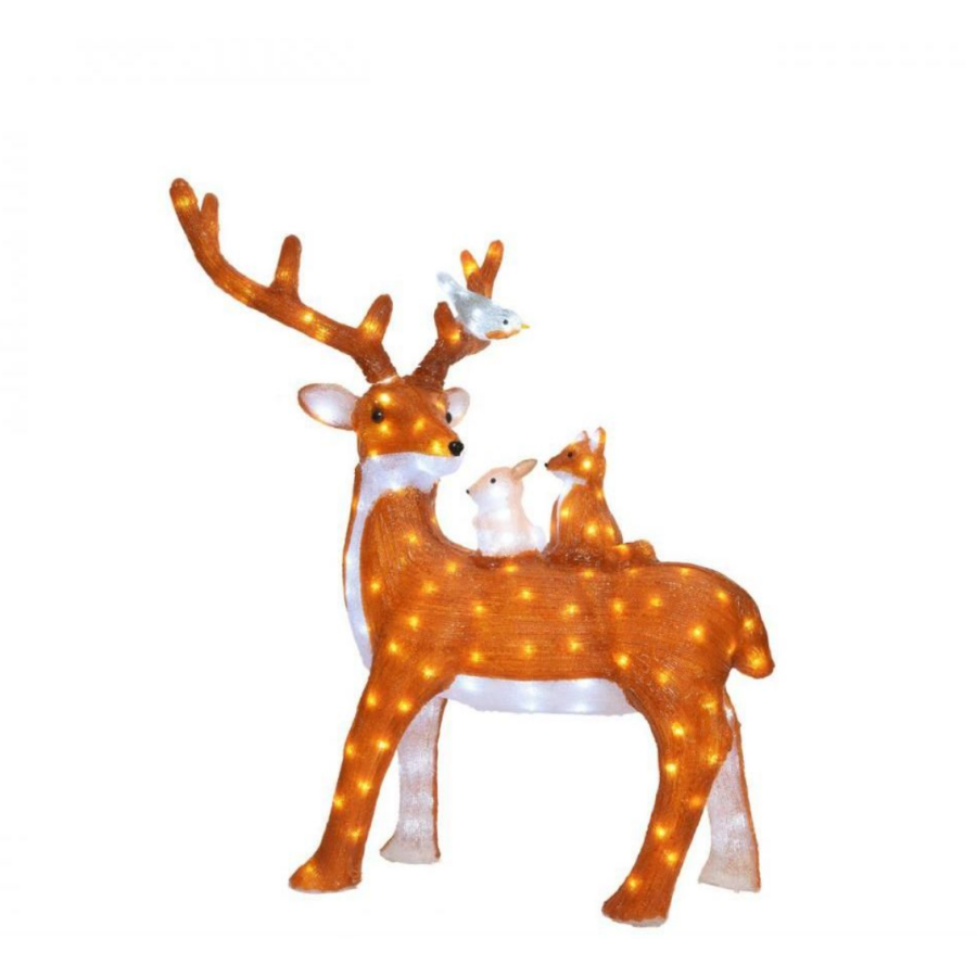 Kaem LED Light-Up Standing Reindeer Ornament