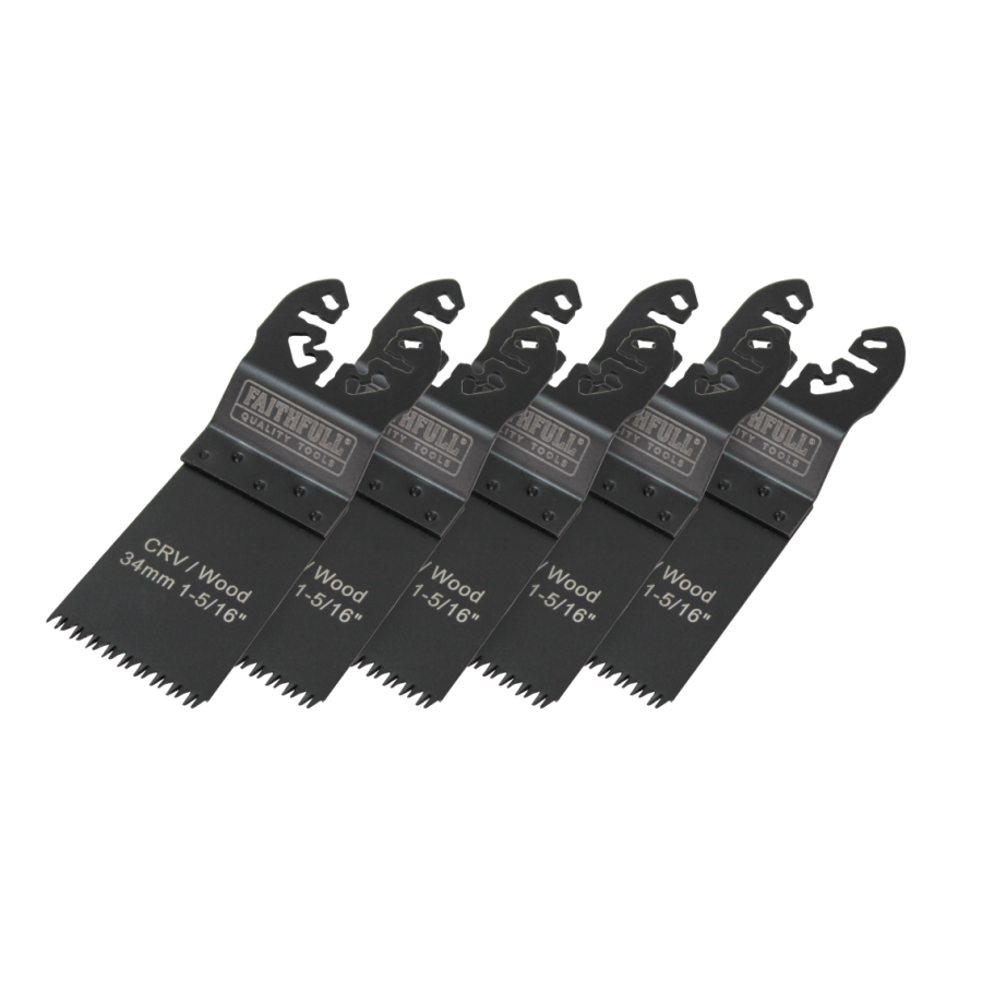 5 Piece Flush Cut Wood Blade Set