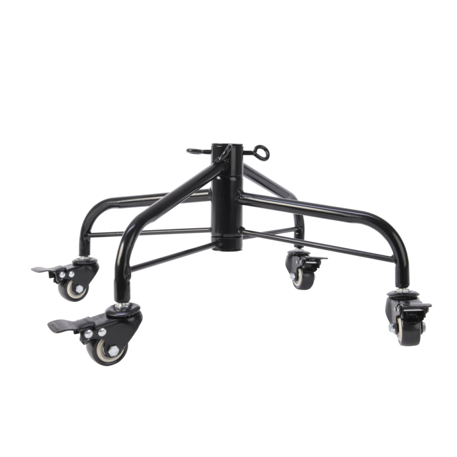 Black Metal Christmas Tree Stand with Wheels