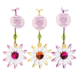 Daisy Acrylic Crystal Hanging Ornament