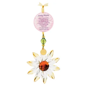Daisy Acrylic Crystal Hanging Ornament - Image 3
