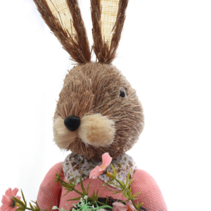 Mrs Rabbit With Wreath Figurine Easter Decoration - Image 5