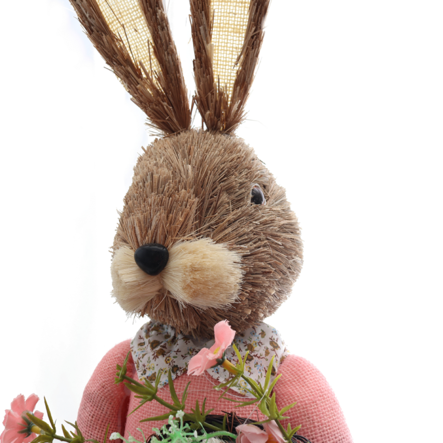 Mrs Rabbit With Wreath Figurine Easter Decoration - Image 5