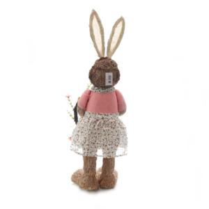 Mrs Rabbit With Wreath Figurine Easter Decoration - Image 6