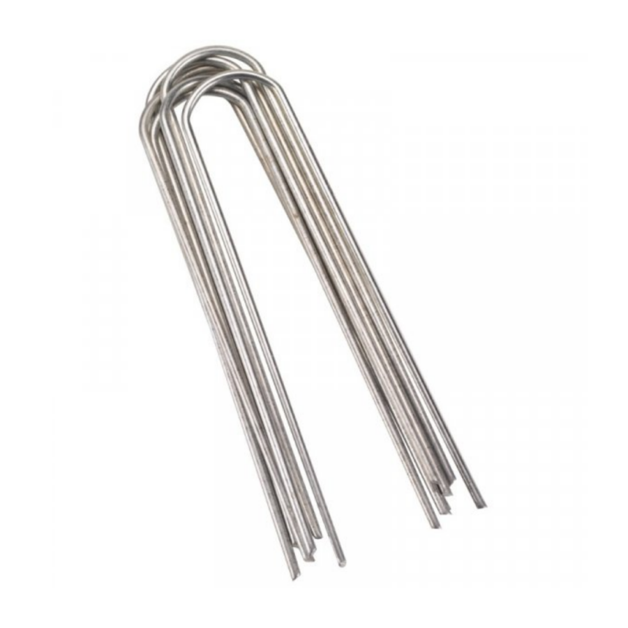 Galvanised Film & Fabric Garden Staples (10 pack) - Image 2