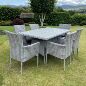 St Tropez 6 Seater Rectangular Outdour Dining Set - Image 3