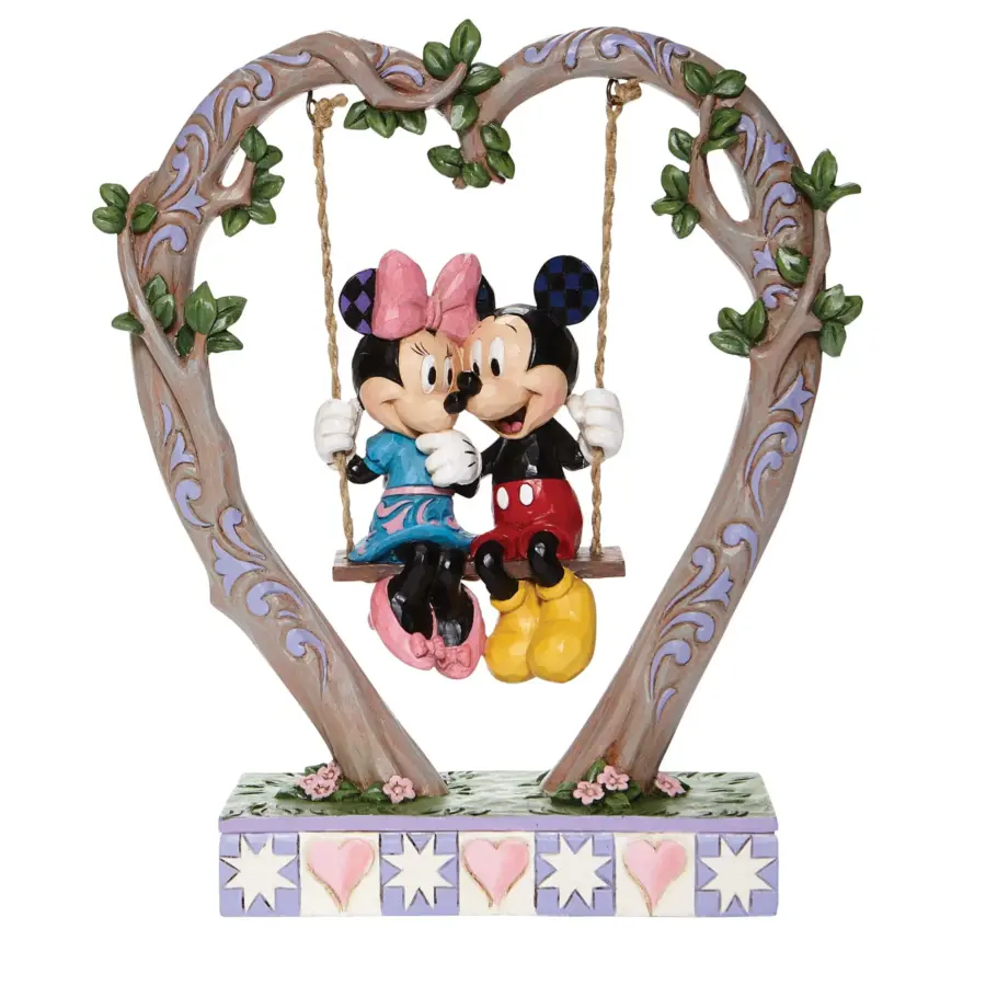 Disney Mickey & Minnie On A Swing Figurine