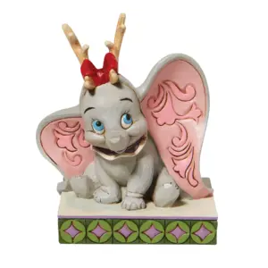 Disney Flying Dumbo As A Reindeer Figurine