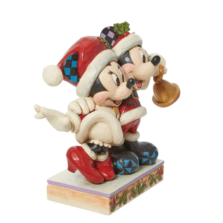 Disney Christmas Mickey & Minnie Santas Figurine - Image 2
