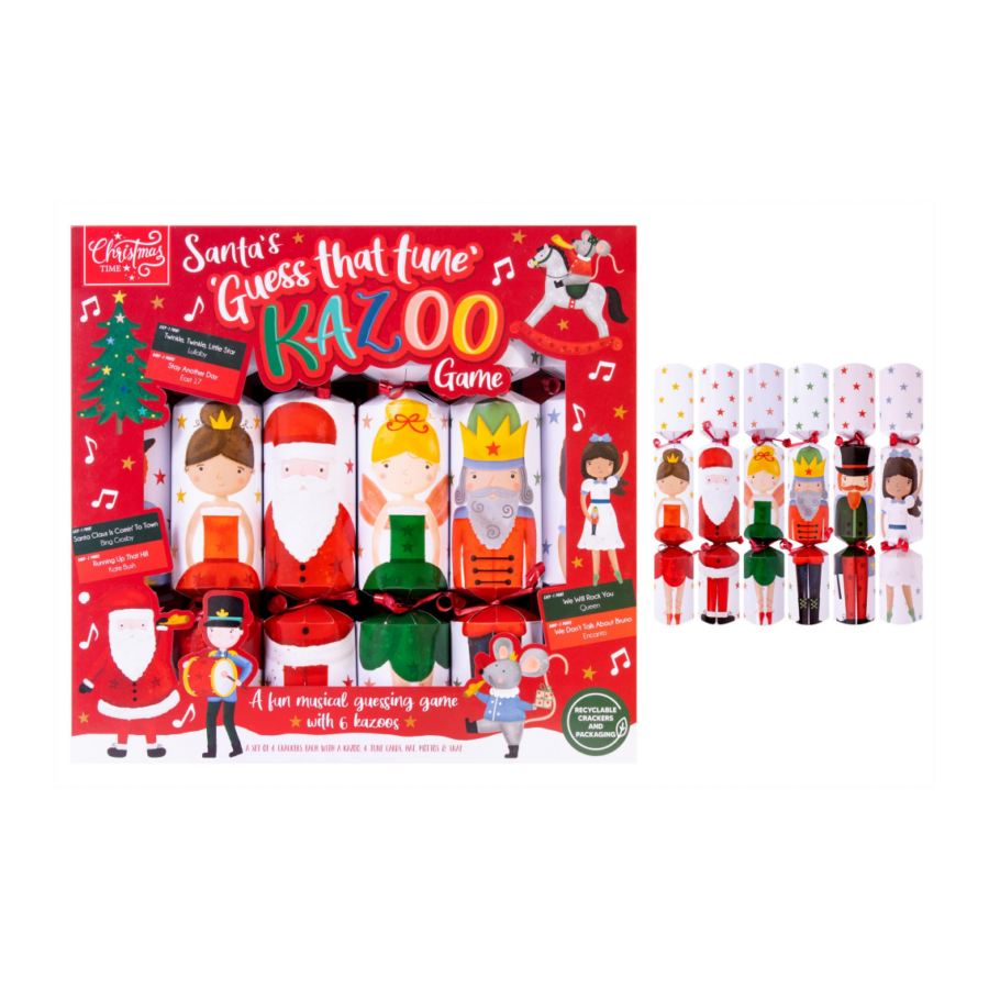 Christmas Kazoo Santa Crackers (Pack of 6)