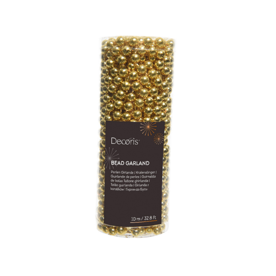 Gold Plastic Bead Garland 10m