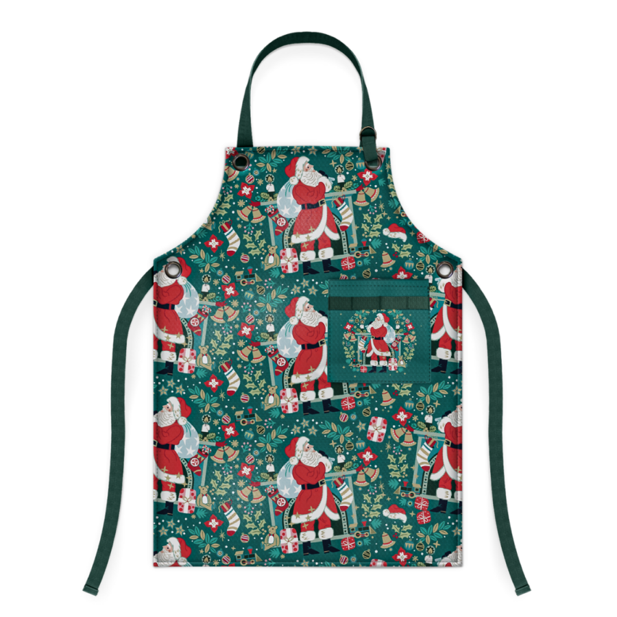 Tipperary Crystal Santa With Sack Christmas Apron