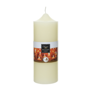 Cream Church Wax Candle 20x7.5cm