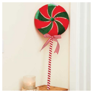 Lollipop Standing Ornament Red and Green Spiral 60cm - Image 2