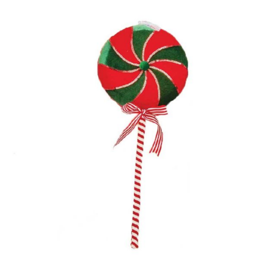 Lollipop Standing Ornament Red and Green Spiral 60cm