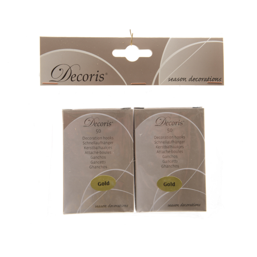 Decoration Hooks – Gold (Pack of 50)