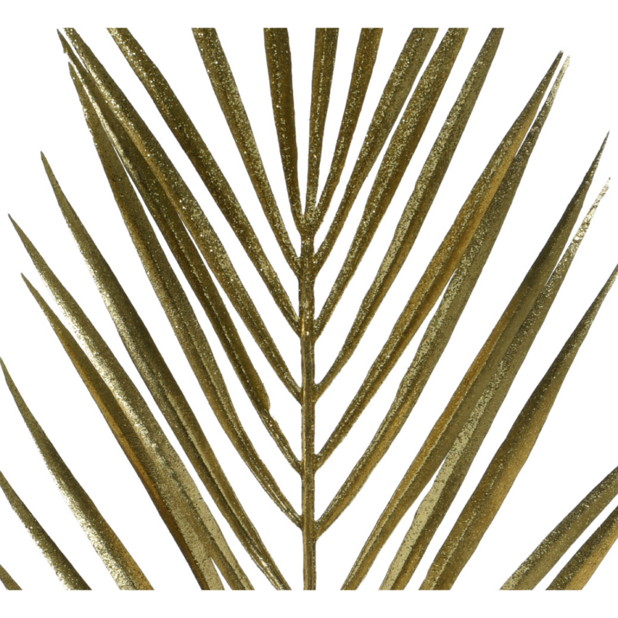 Artificial Gold Palm Leaf On Stem 70cm - Image 2