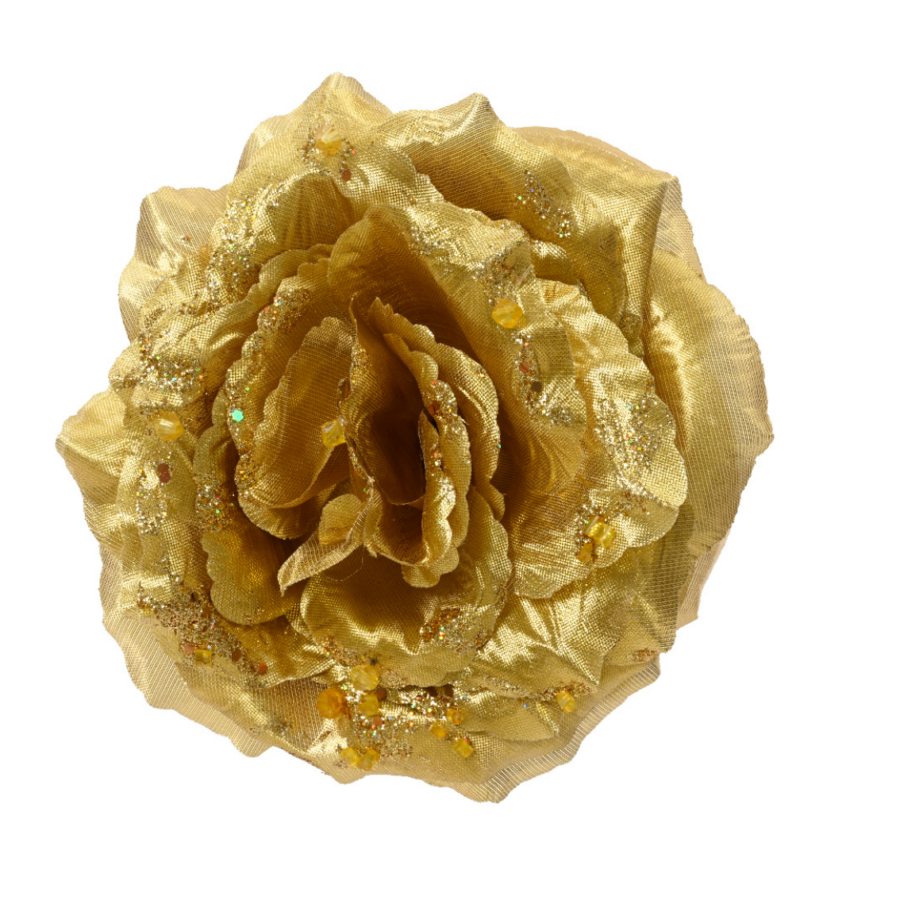 Light Gold Rose Clio On with Glitter 19cm