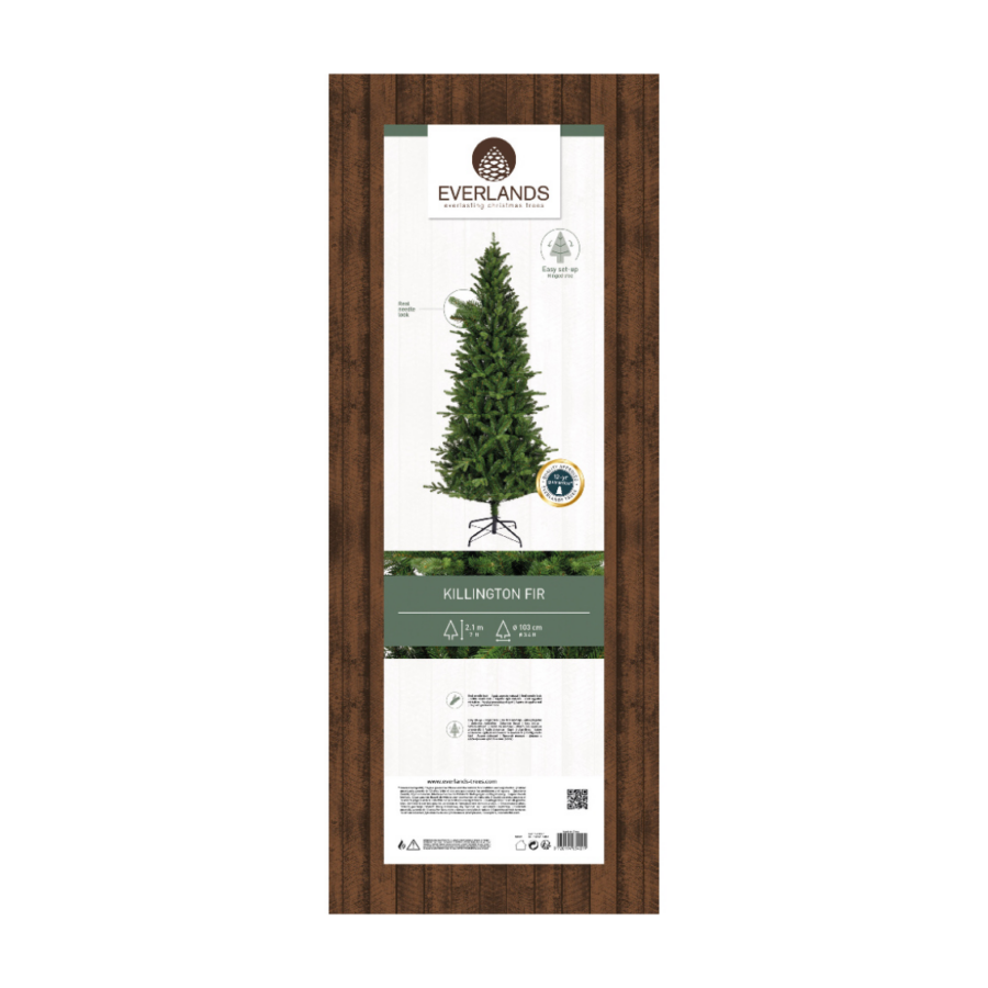 Killington Slim Fir Artificial Christmas Tree 7ft - Image 2