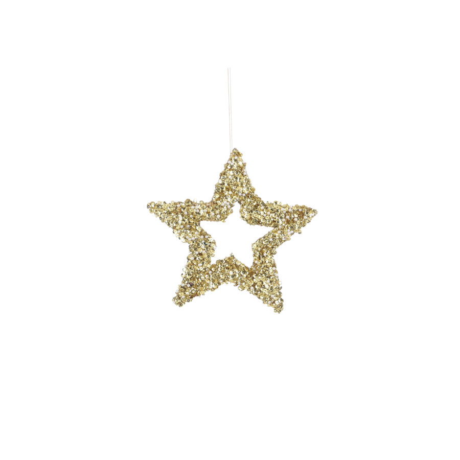 Gold Glitter Star Ornament 20cm