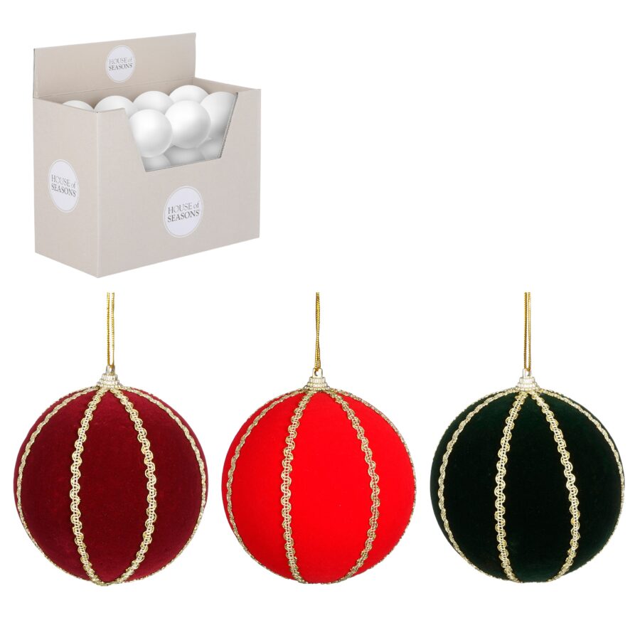 Shatterproof Bauble in Dark Red, Red or Black 10cm