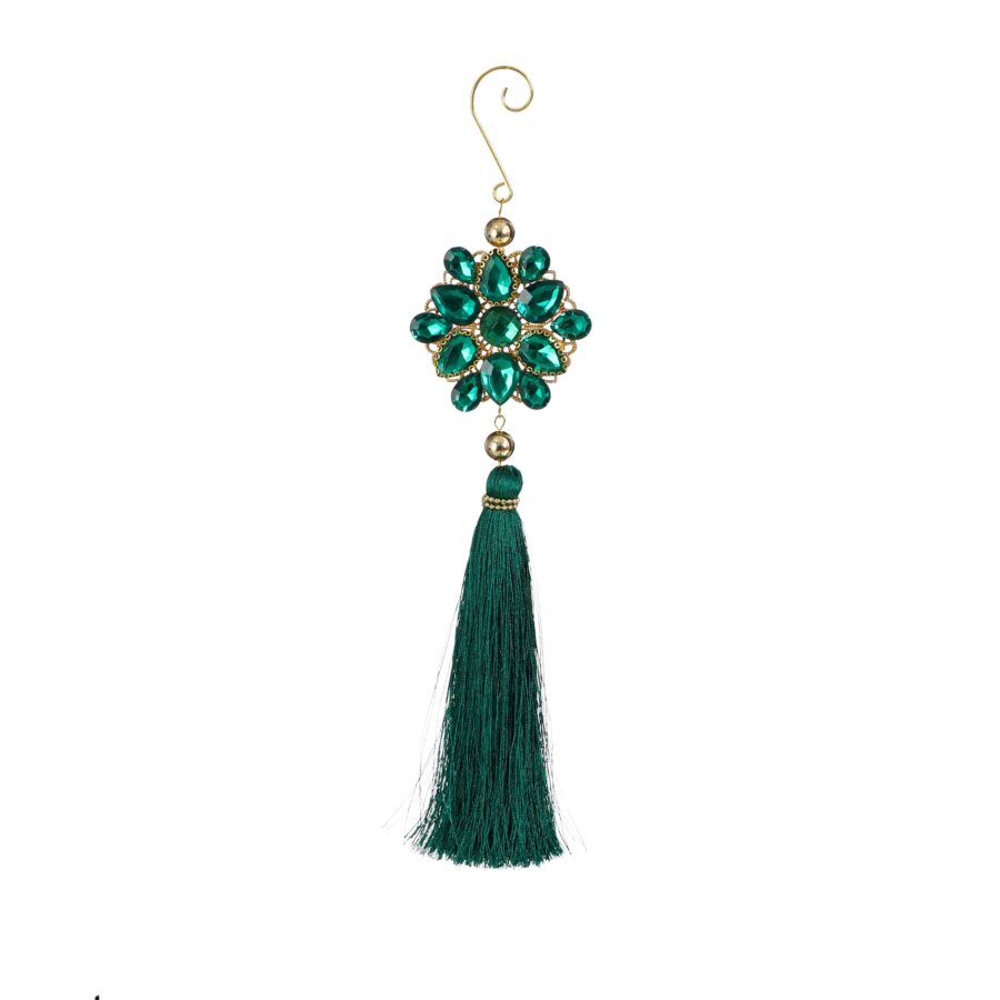 Green Tassel Hanging Ornament 25cm