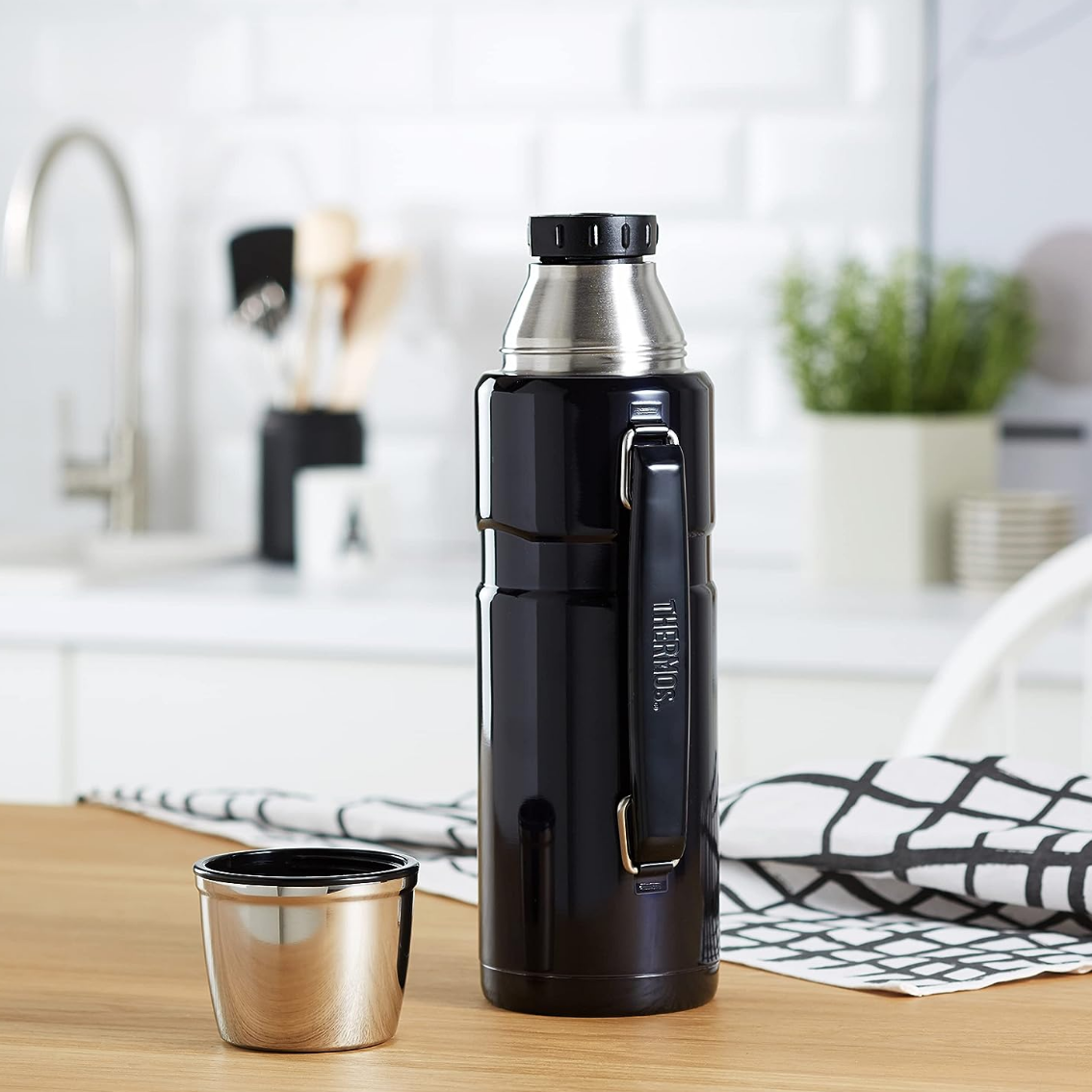 Dark Blue Thermos Stainless Steel King Flask – Vacuum Insulated