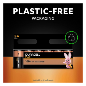 Duracell C Plus Power 100% Extra Life Alkaline Batteries (Pack of 6) - Image 2