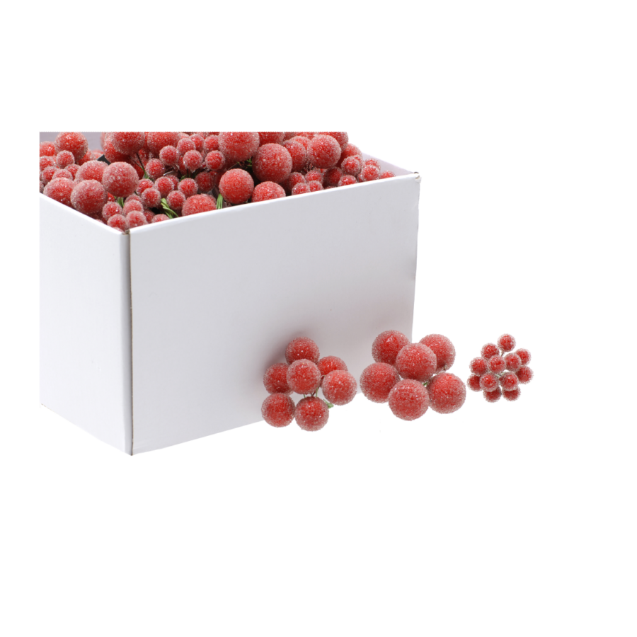 Frosted Red Berries Christmas Ornament