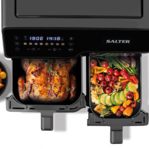 Salter Dual Sector Air Fryer with Double Drawer - 9L - Image 8