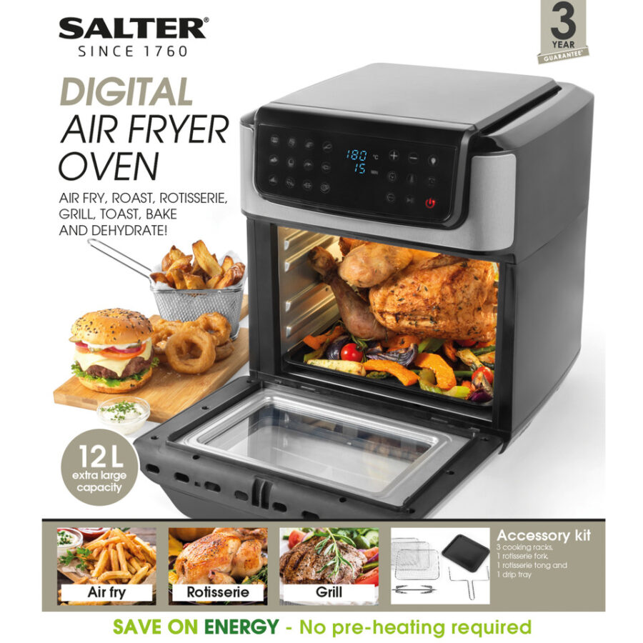 XL Salter Digital Air Fryer with 3 Racks - 12L - Image 8