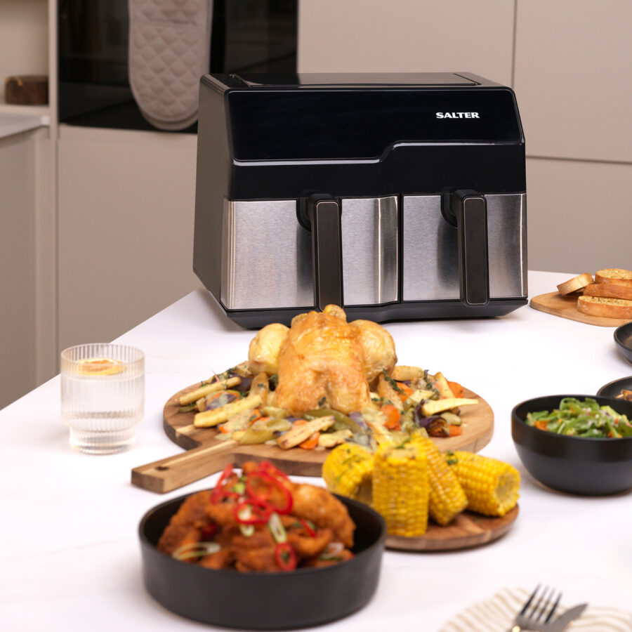 Salter Dual Sector Air Fryer with Double Drawer - 9L - Image 6