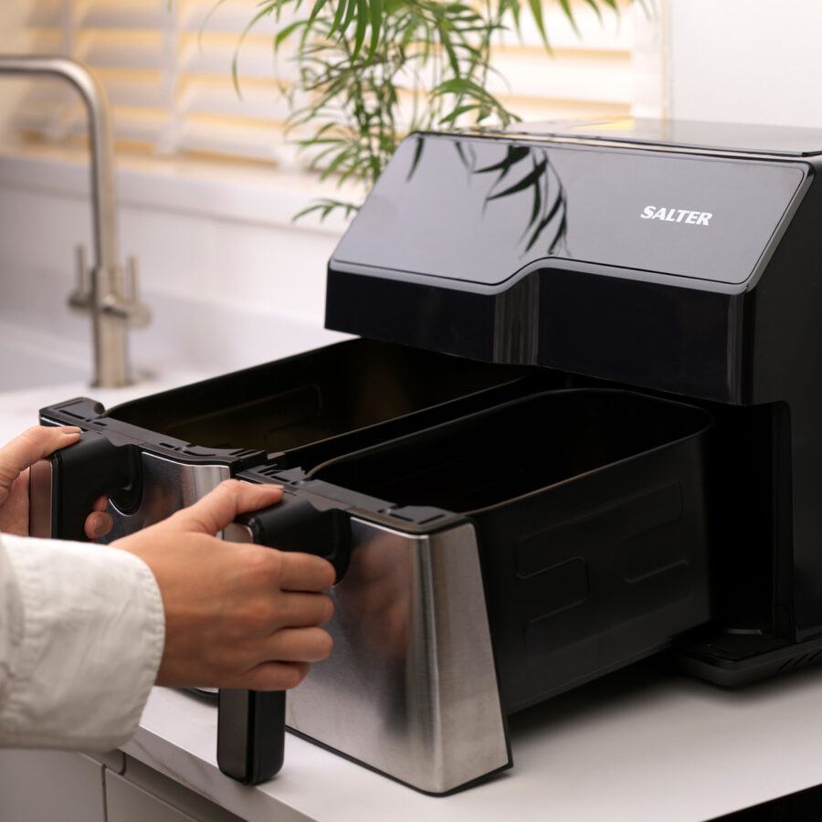 Salter Dual Sector Air Fryer with Double Drawer - 9L - Image 5
