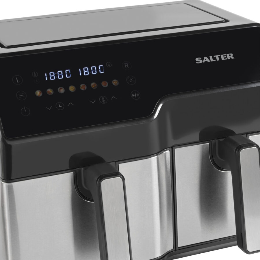 Salter Dual Sector Air Fryer with Double Drawer - 9L - Image 9