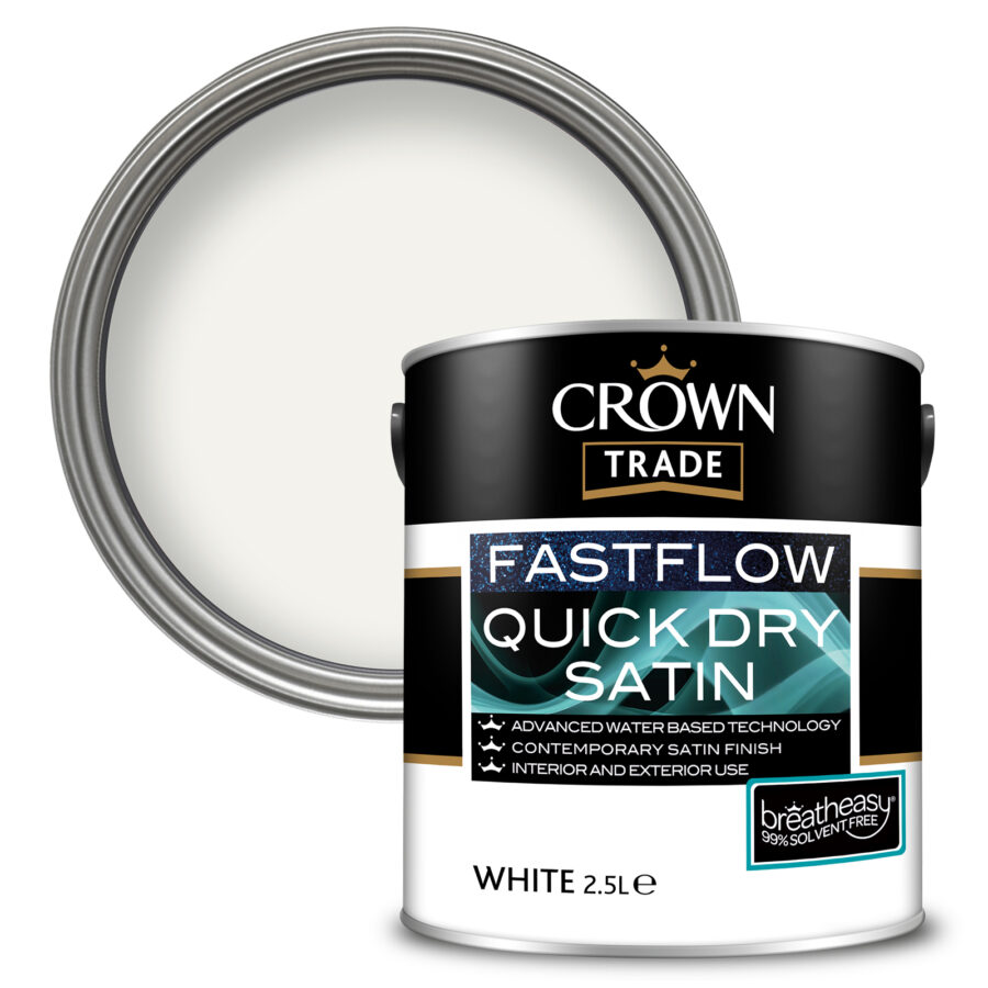Crown Trade Fastflow Quickdry Satin 2.5L White