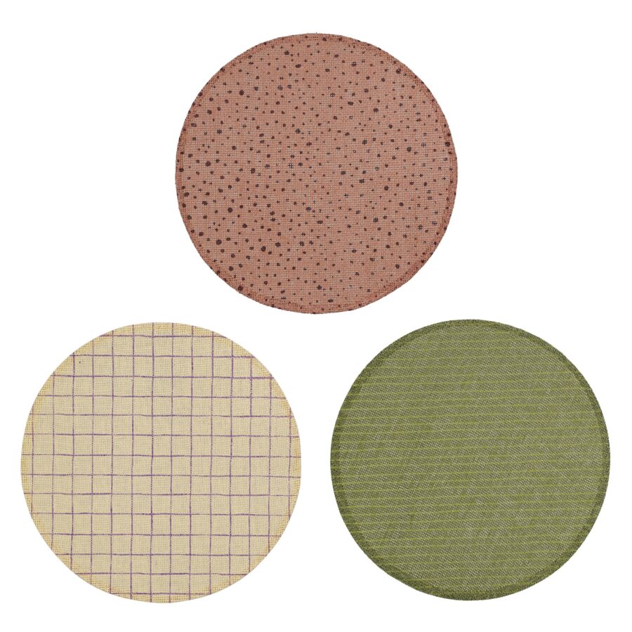 Round Placemat in 3 Colours 38cm