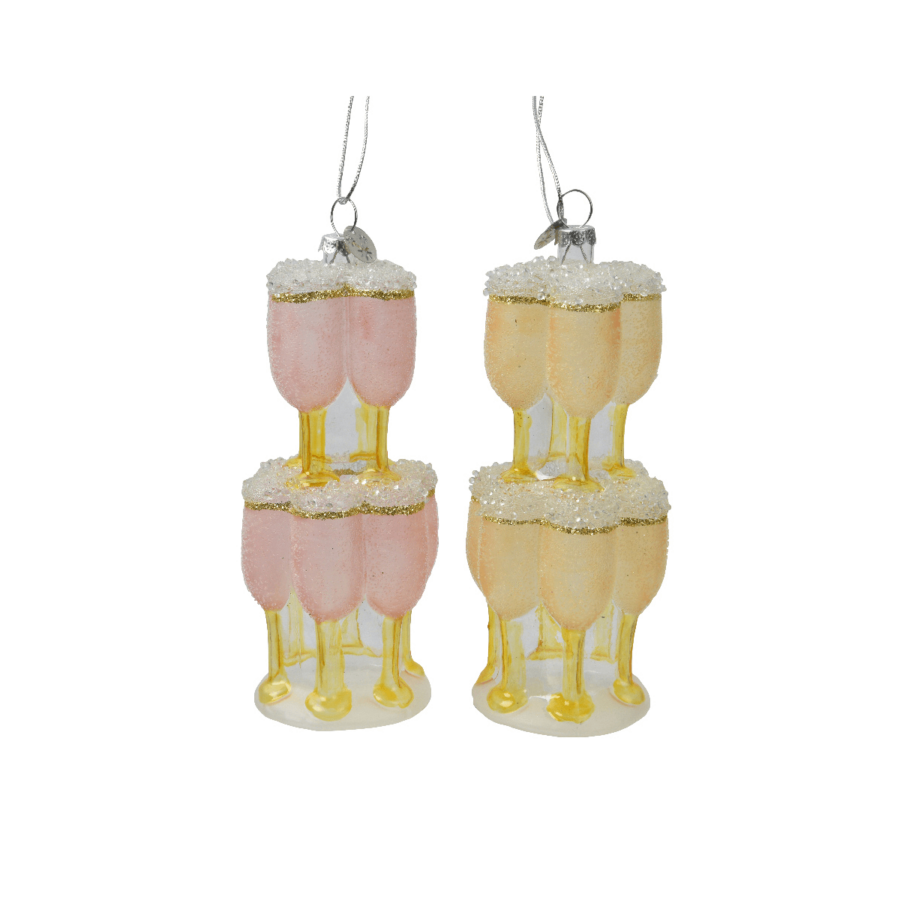 Glass Bauble Champagne Tower - 2 Designs
